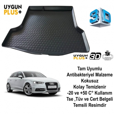 Audi A3 Hb 2013 Sonrası 3D Bagaj Havuzu UygunPLUS